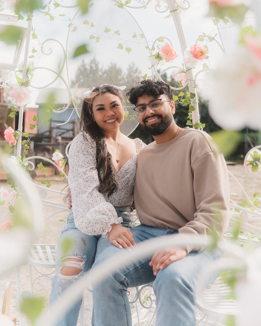 U-Pick at the pumpkin patch with a child and mom from Vancouver, BC